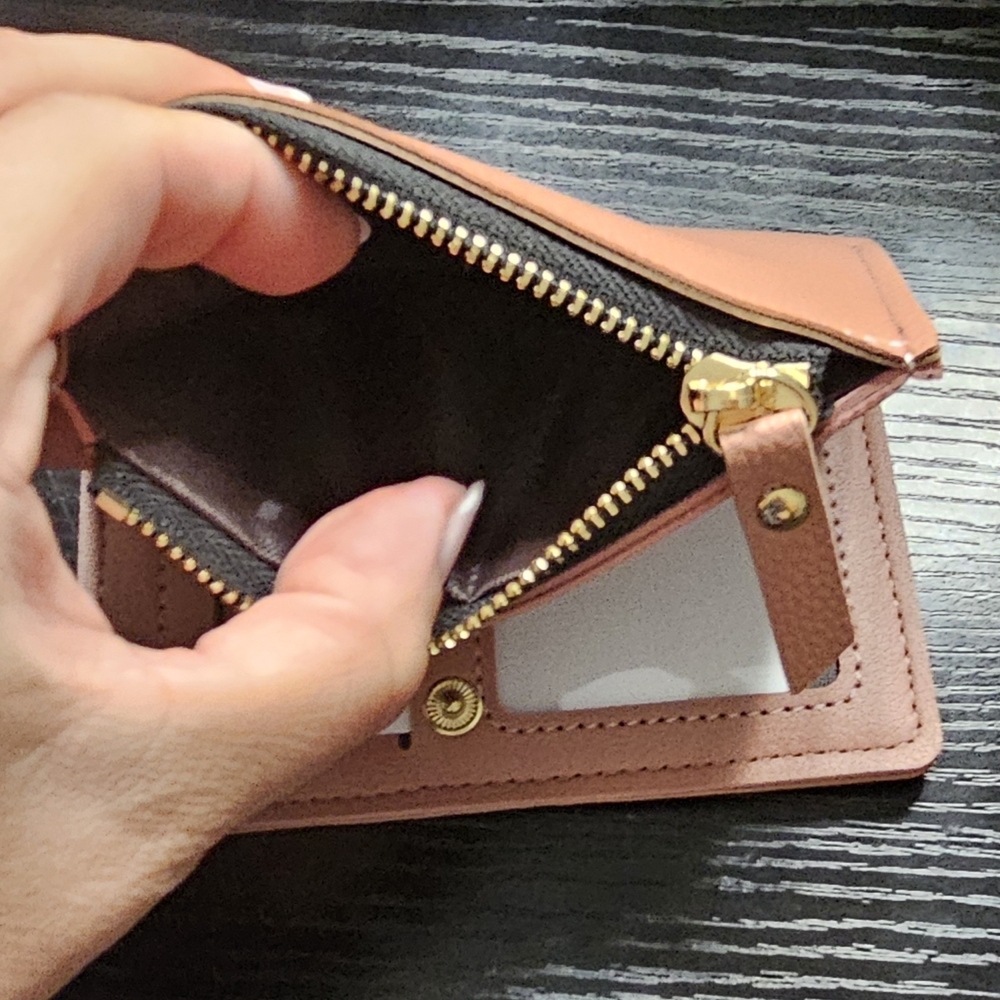 Cherry Embroidered Tan Wallet - Picture 5 of 5